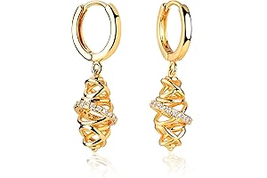 DREMMY STUDIOS Dainty 14K CZ Huggie Hoop Earrings