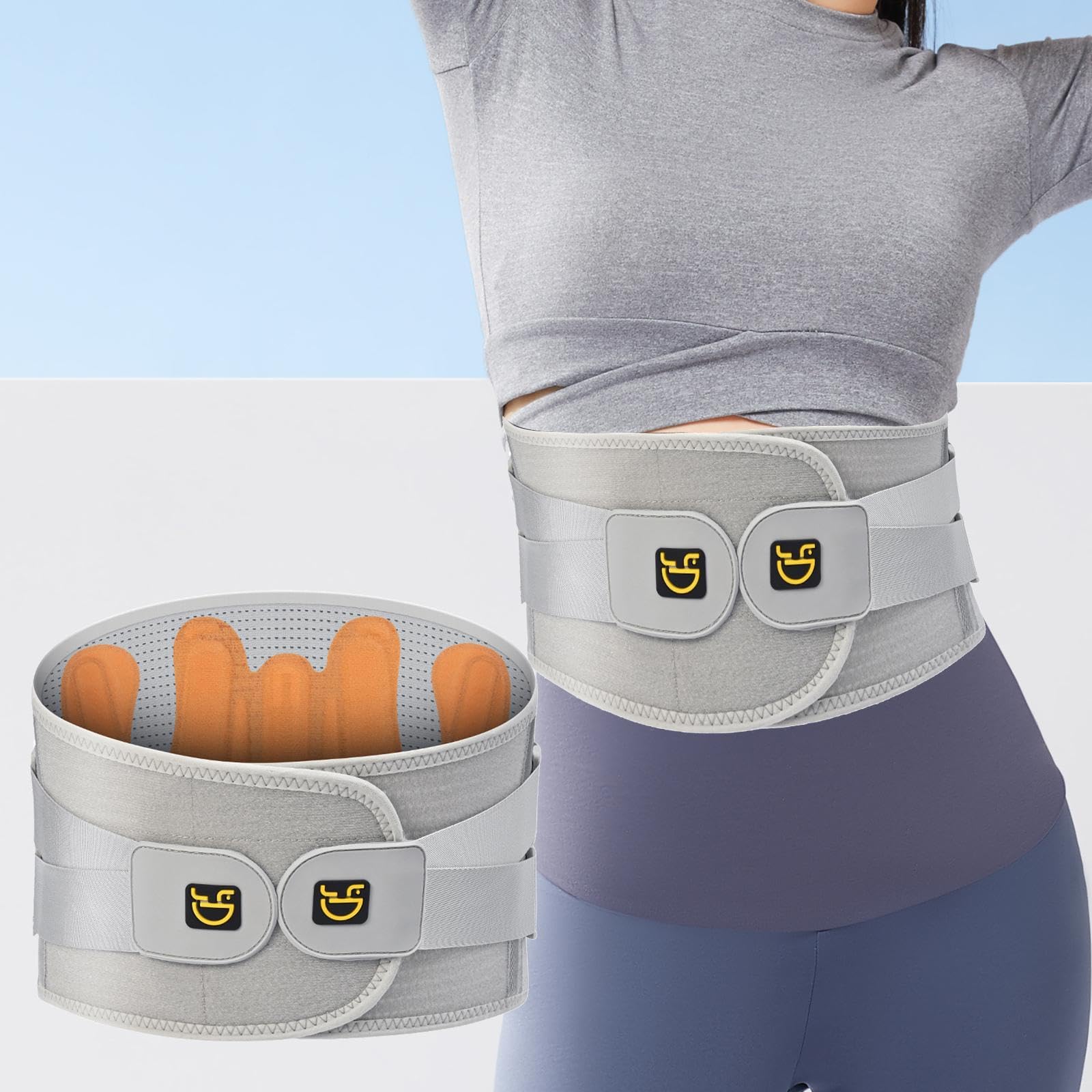 Cinturón de Soporte Lumbar, Soporte para La Espalda, Cinturón de Soporte Lumbar, Portátil, Entrenamiento de Cintura, Banda de Soporte Lumbar para Sent, m