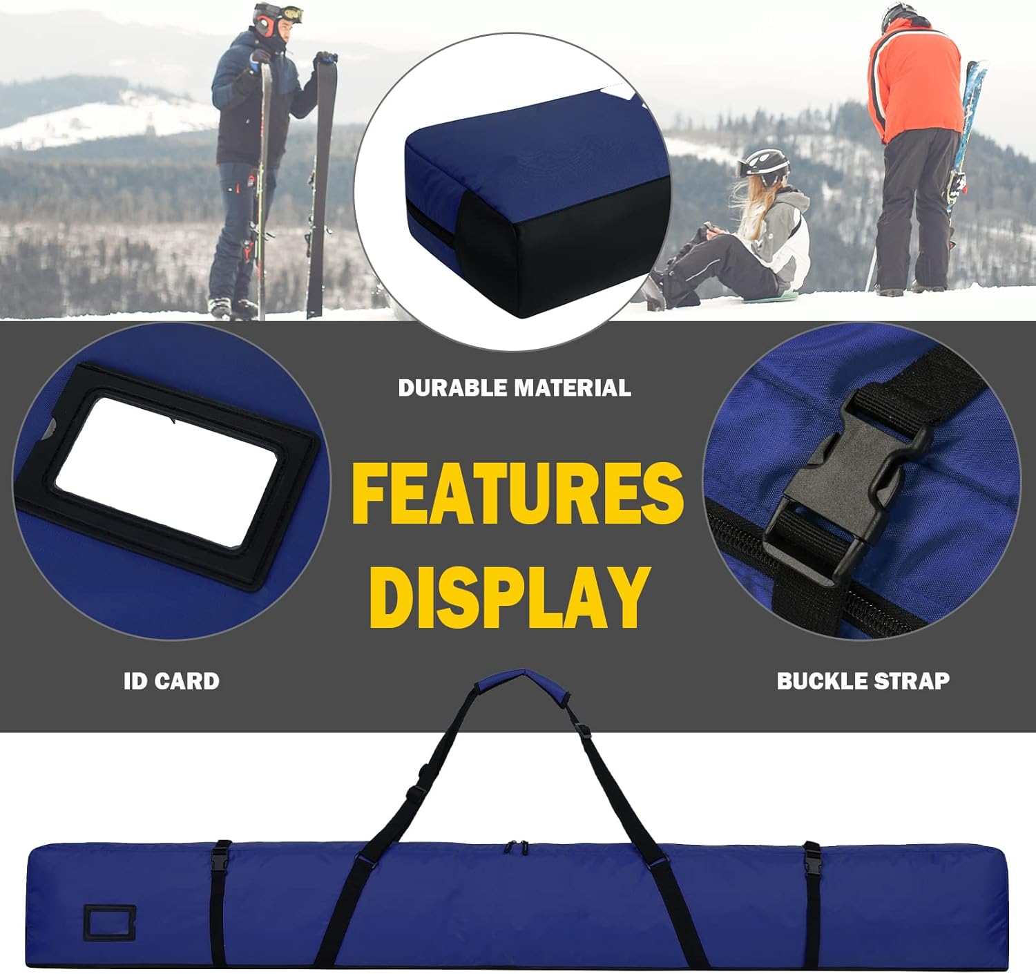 MERALIAN Snowboard Snow Board Bag TOURIT Wheeled Ski Bag Padded