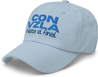 NG Con Vzla Hasta El Final Embroidered Curved Bill Cap Relaxed Fit Low Crown Adjustable Free Venezuela Dad Hat