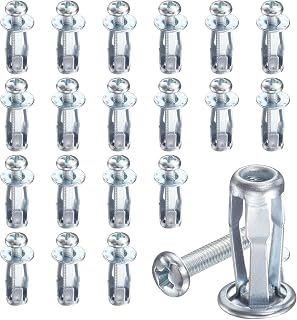 PATIKIL 30Pcs Expansion Screw Petal Nut, M4x25 Hollow Wall Anchors Hollow Door Anchors for Aluminium Cladding Steel Pipe Iron Sheet Plastic Sheet Drywall Thin Wall Zinc Plate, Silver Tone