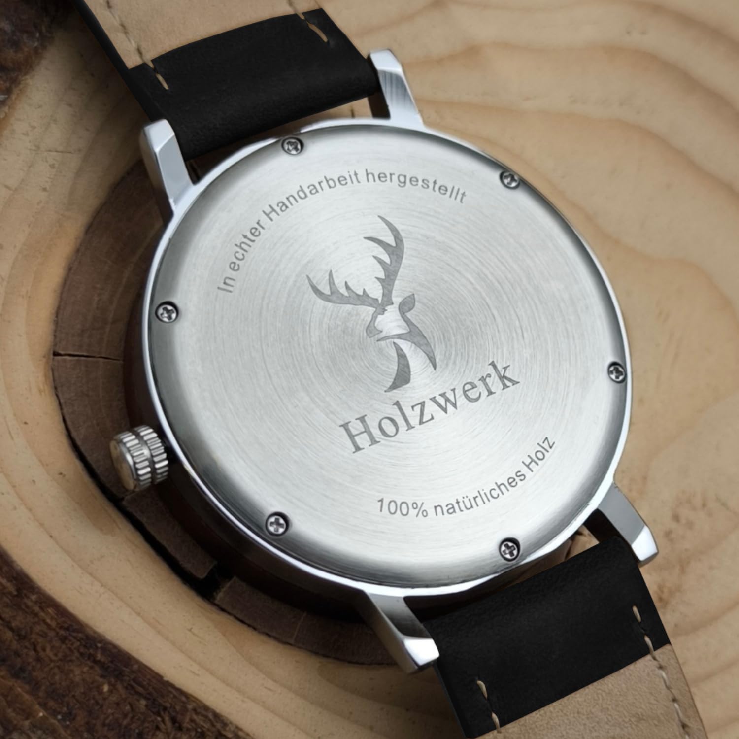 Ręcznie wykonany Holzwerk Germany® Designer zegarek damski zegarek męski ekologiczny naturalny drewniany zegarek skórzany pasek zegarek analogowy klasyczny kwarcowy brązowy czarny, brązowy.