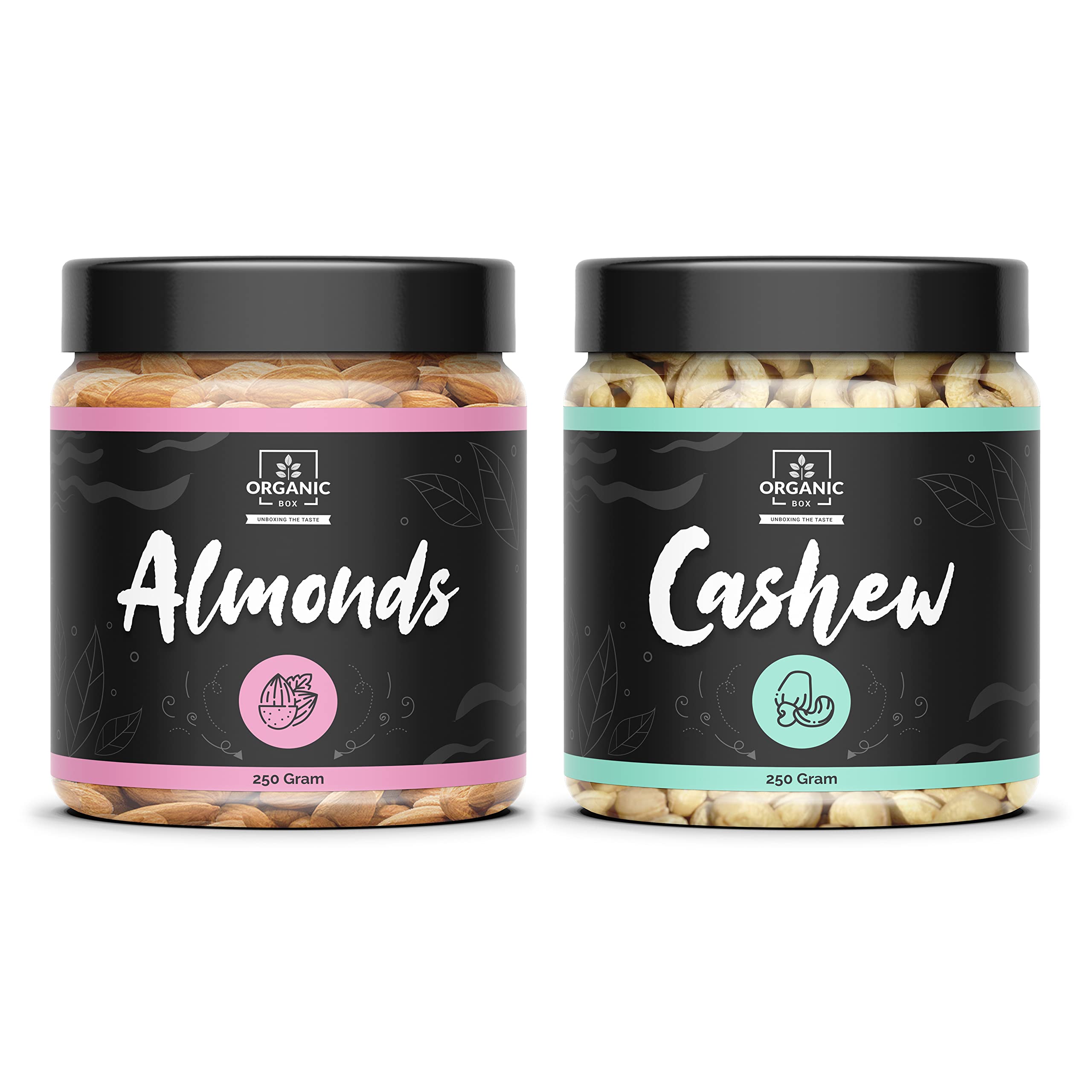 Organic Box 100% Natural and Premium Healthy Almond 250 Gram + Cashew 250 Gram ( Total - 500 gram) Mix Dry Fruits and Nuts | Healthy for Every Occasion Fresh and Healthy Dry Fruits - Diwali Gift Pack (B096SGW9W8) Amazon Price History, Amazon Price Tracker