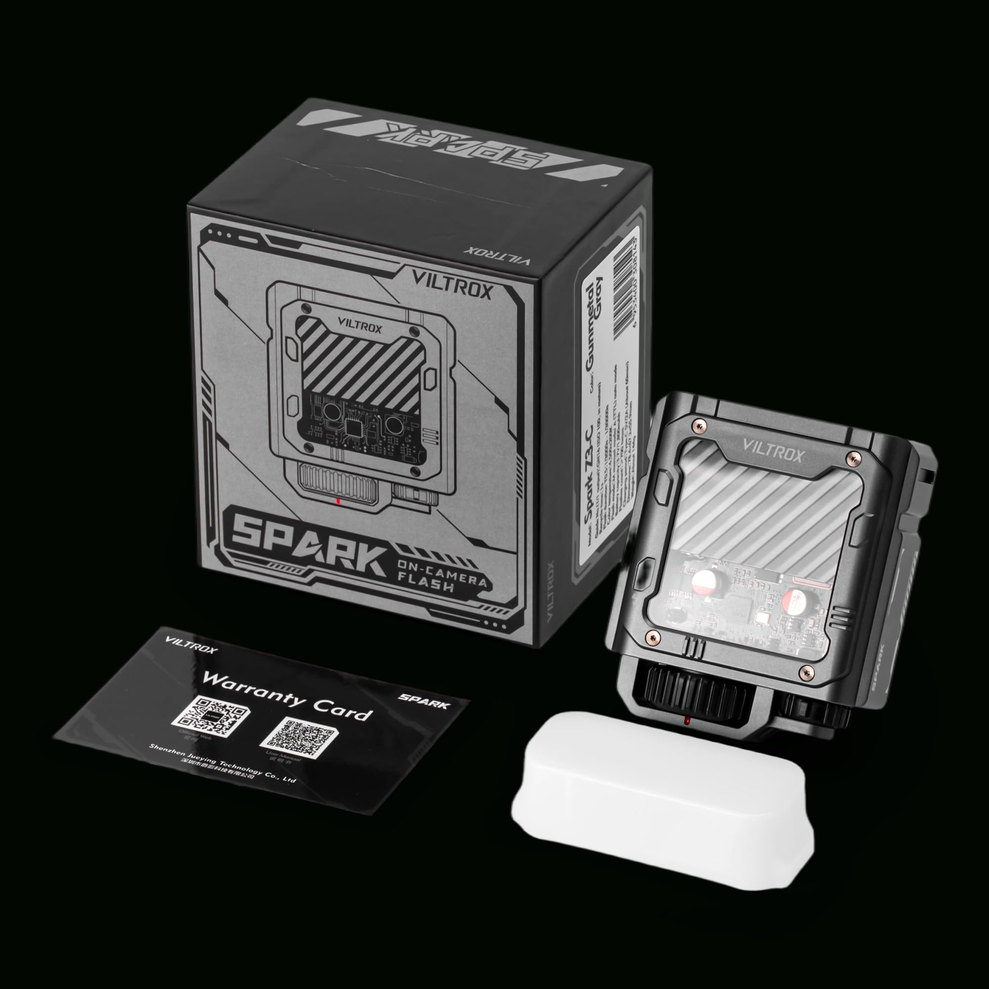 VILTROX Spark Z3 TTL-Kamerablitz für Sony, GN8 6500K On-Camera-Blitz Speedlite mit 7 Leistungsstufen, 650Vollleistungsblitzen, 1s Recycling, 3,7V/1800mAh Li-Ionen-Akku, Softbox (Grau)