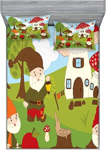 Miniatura 106 de Ambesonne Juego de sábanas bajeras y fundas de almohada, deliciosos tacos con verduras, cocina folclórica, ingredientes de recetas de comida Beige