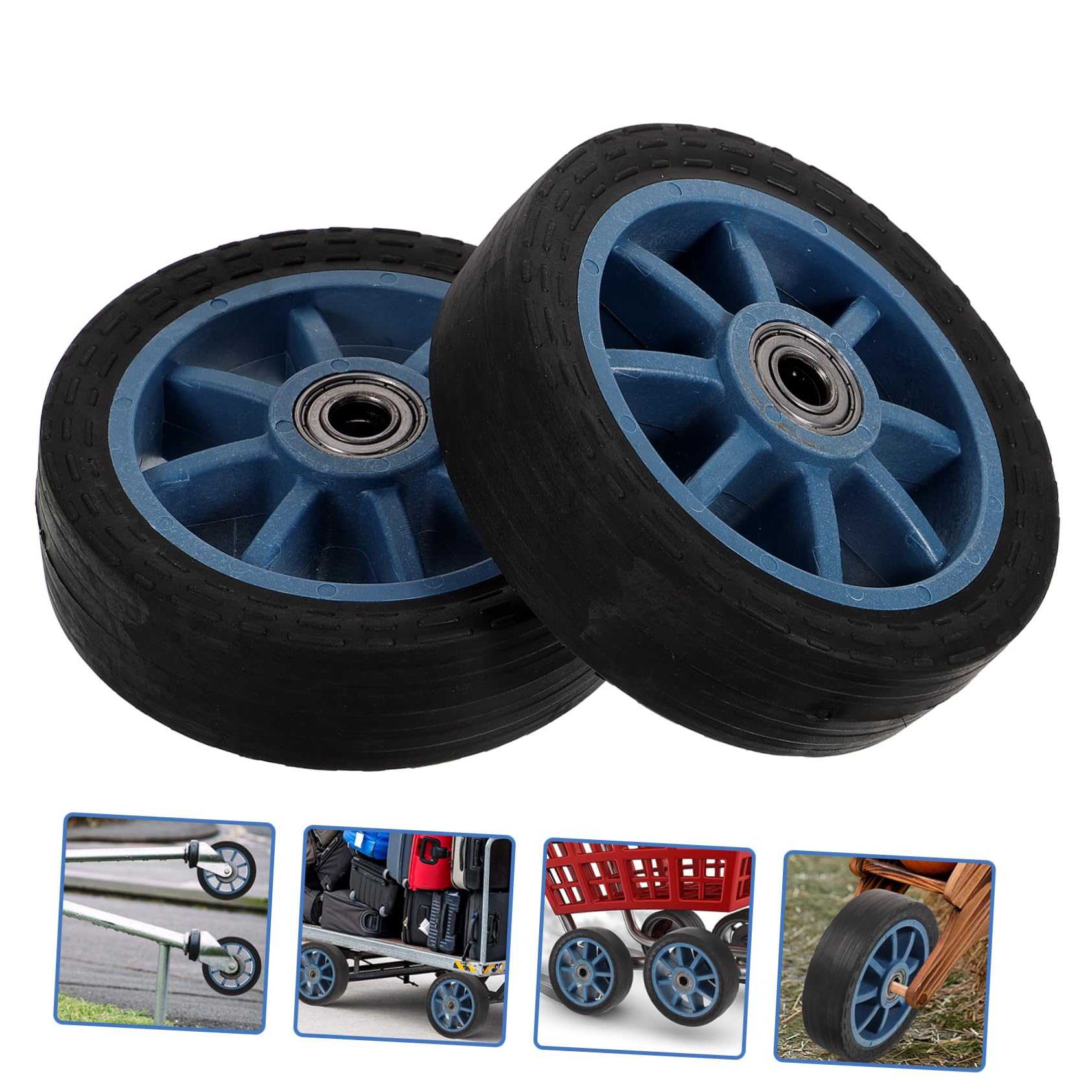 Lot de 2 Roues de Remplacement pour Chariot en Pvc, Roues Pivotantes Conviviales pour Fauteuil Roulant et Chariot, Accessoires Solide pour Usage Quotidien