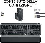 Logitech MX Keys S Combo - Tastiera e Mouse Wireless con Palm Rest, illuminazione personalizzabile, Scorrimento veloce, Bluetooth, USB C, Windows/Linux/Chrome/Mac, Disposizione Italiano QWERTY-Grafite - 9