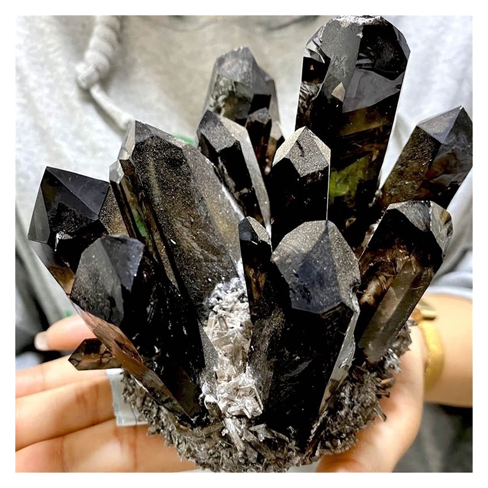 Cristal de quartz fantôme tibétain couleur thé, la beauté brute de la nature pour harmoniser l'esprit