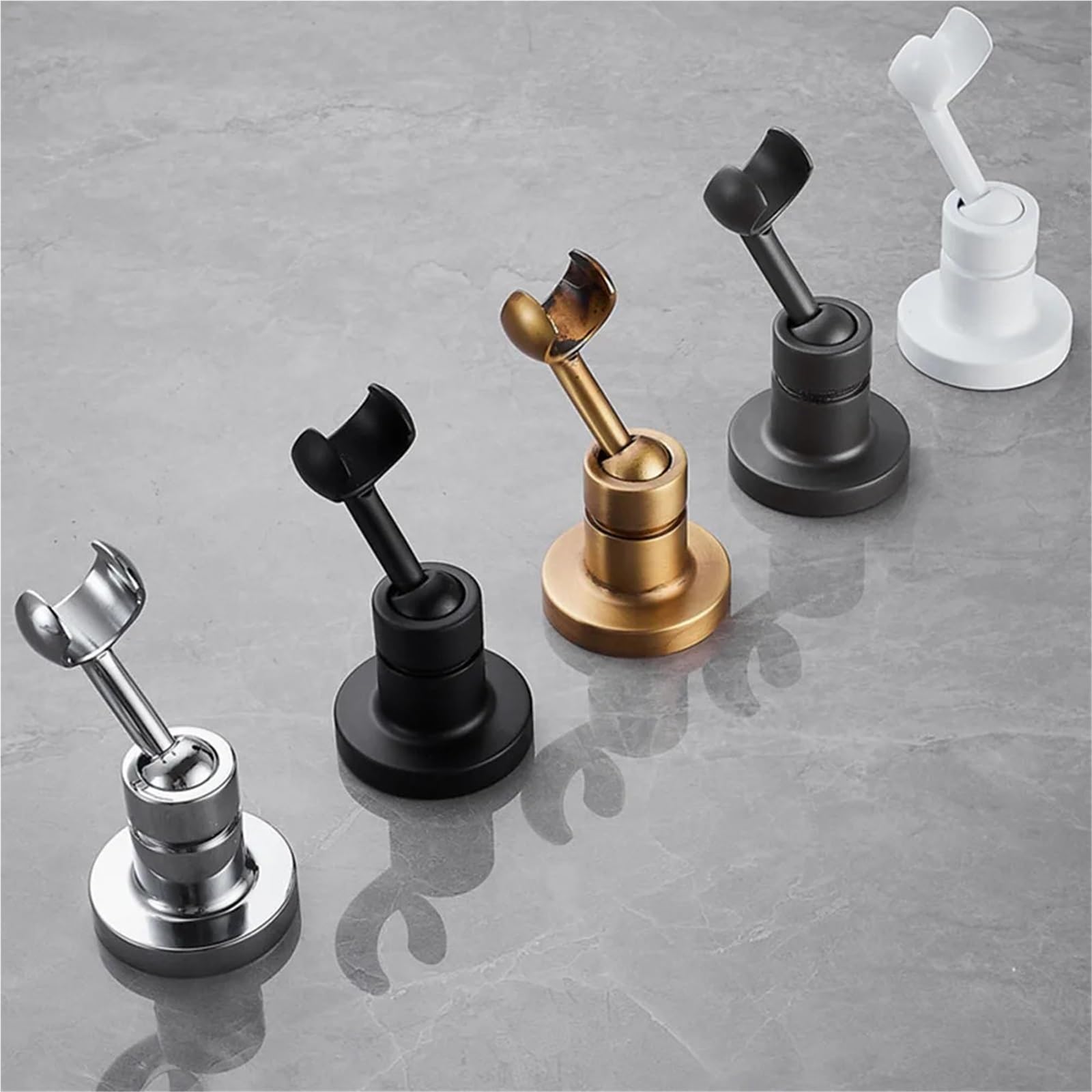 soporte de regadera 1 soporte for cabezal de ducha con tornillo ajustable 360 grados, for mano for baño(Black)