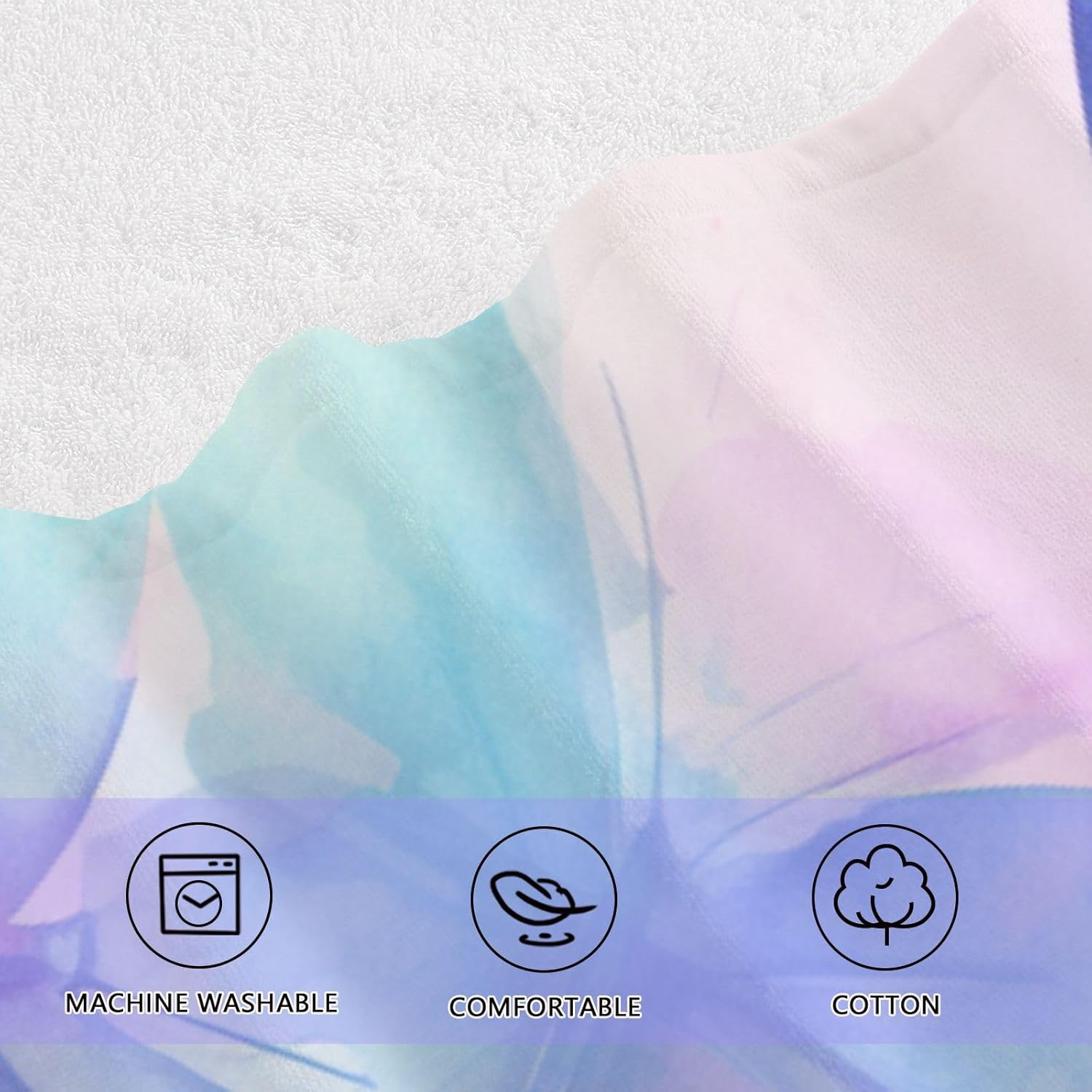 Hand Towels Premium Soft and Highly Absorbent Watercolor Dreamy Butterfly 2 Pcs Towels for Bathroom Set 100% Cotton Decorative Face Towels