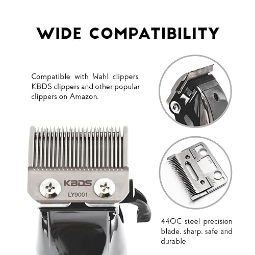 Miniatura 11 de KBDS Cuchillas de repuesto profesional, precisión de 2 agujeros, ajustable, cortapelos para Wahl Clippers, Wahl 5 estrellas senior, clip mágico