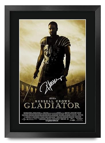 HWC Trading Gladiator Regali Stampato Poster Firmato Autografo Immagine Per