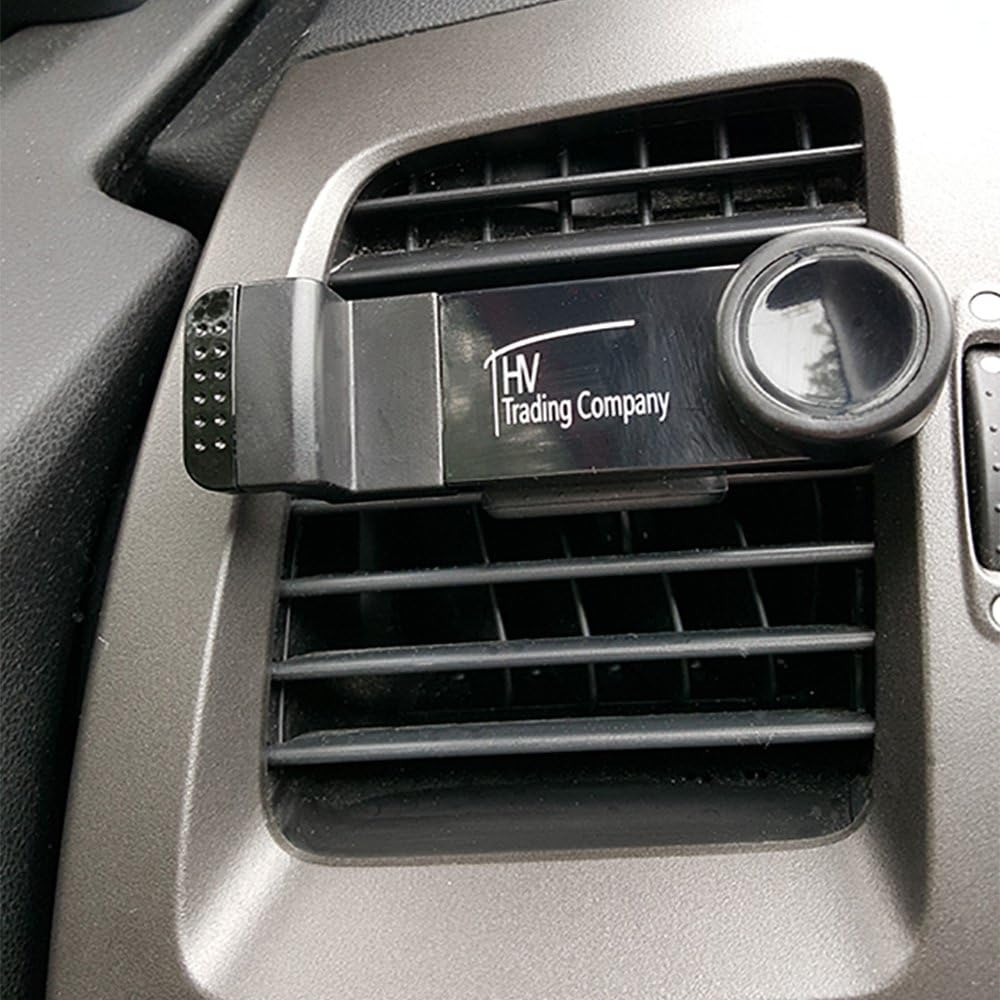 Most Popular Compact Holder for Car A/C Vent. Secure, One-Handed Install. 360° Rotation. Fits Pocket or Purse for Portability. for All Phones up to 3.5" Wide, Padded Grips.