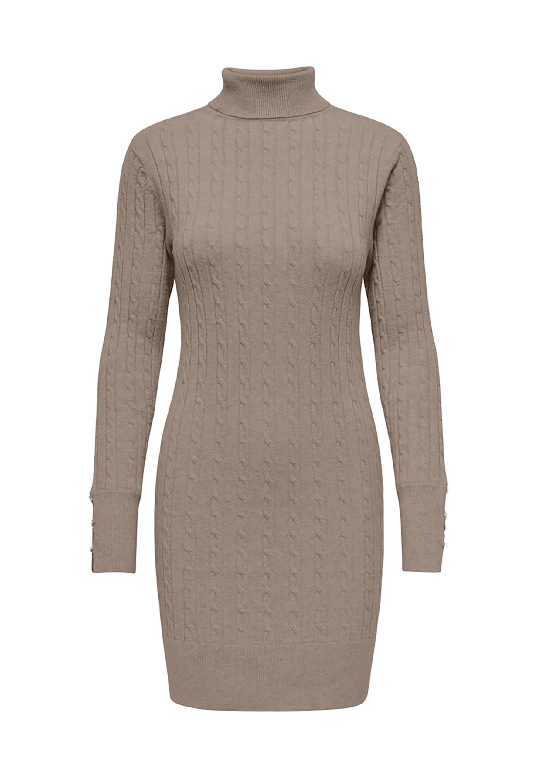 ONLY Damen Onllouis Ls Rollneck Cable Dress at KNT