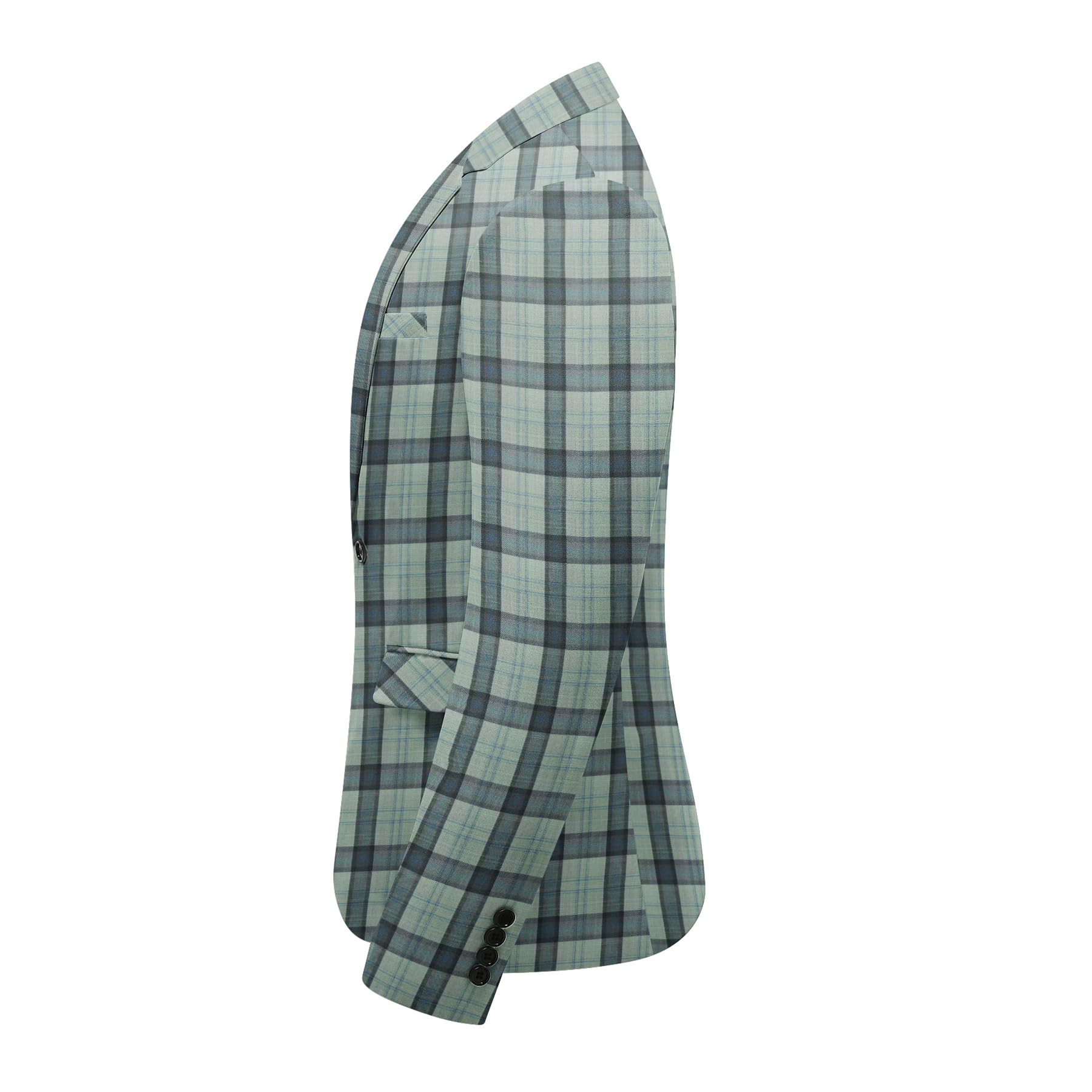 Allthemen Blazer Homme à Carreaux Coupe Ajustée Veste de Costume élégante Coupe Moderne pour Mariage