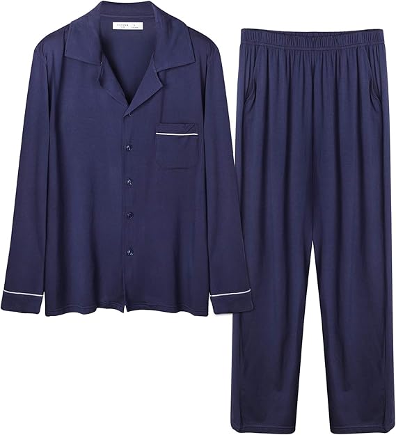 Amazon パジャマ メンズ 長袖 モダール 春夏秋 ルームウェア 上下セット 前開き 紳士 ポケット付 便利服 部屋着 肌触り 柔らかい パジャマ 通販