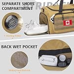 Tactical Gym Bag for Men, 40L Large Capacity Duffle Bags with Shoes Compartment, Sports Bag with Wet Compartment, Multi-Functional Weekend Bags Suitable for Travel, Camping,Hiking