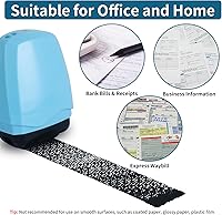 Vista 2 de Sello de rodillo de protección contra robo de identidad, azul, HS-009