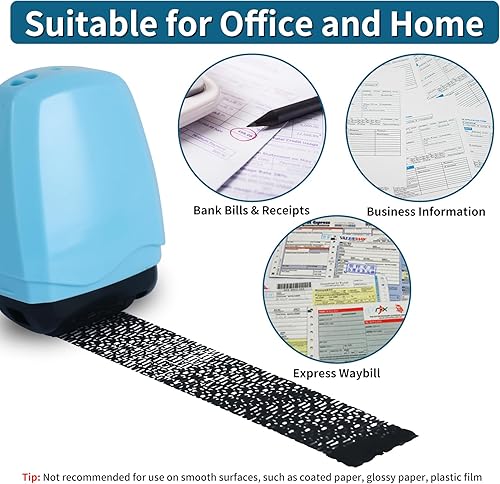 Miniatura 2 de Sello de rodillo de protección contra robo de identidad, azul, HS-009