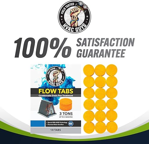 Miniatura 5 de HVAC Guys Flow Tabs con tecnología de bloqueo de gel paquete de 18 unidades mantiene las bandejas de drenaje limpias evita el desbordamiento la