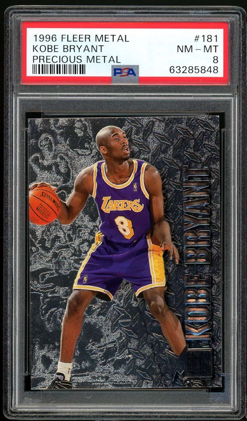 Amazon.com: Kobe Bryant Rookie Card 1996-97 Metal Precious Metal #181 PSA 8  : Collectibles & Fine Art