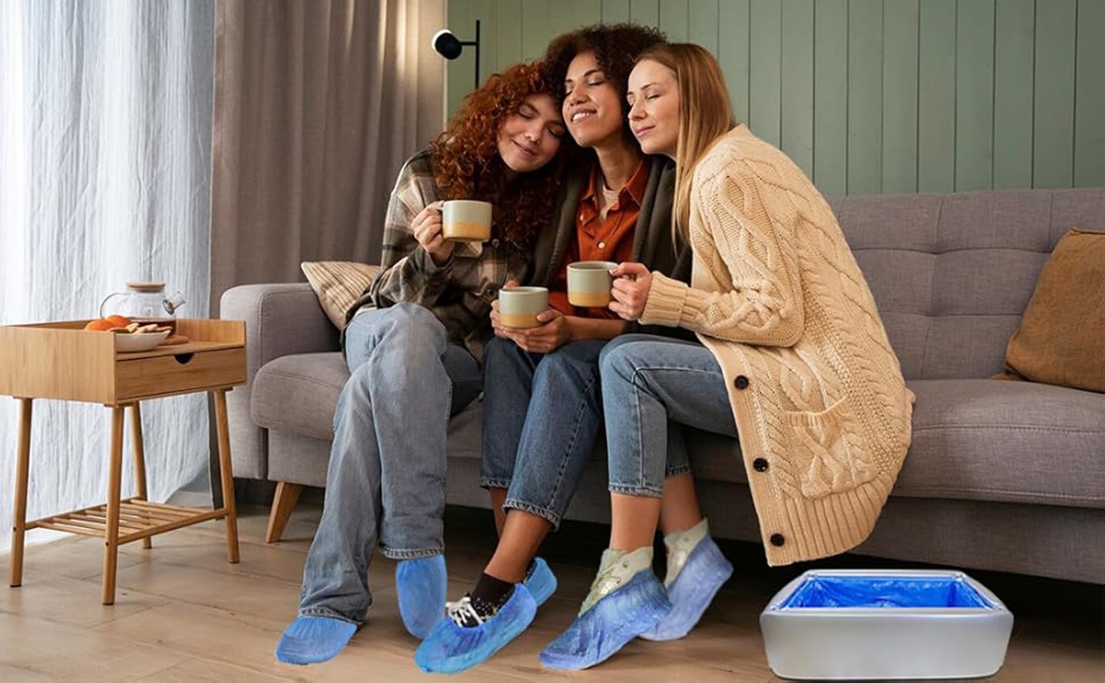 Cubrezapatos EláSticos Desechables, Paquete de 100 Unidades, Talla úNica, con Hebilla en T, Impermeables, Ideales para FotografíA de Bodas(Color:Blue-500 Count)
