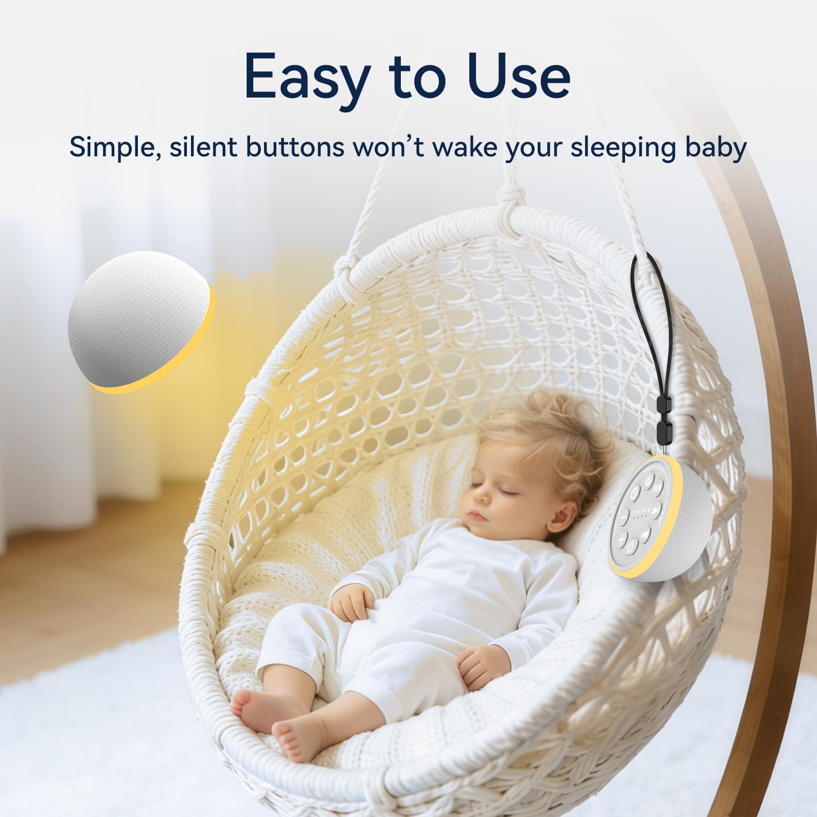 Portable Sound Machine White Noise Machine with 30 Soothing Sounds