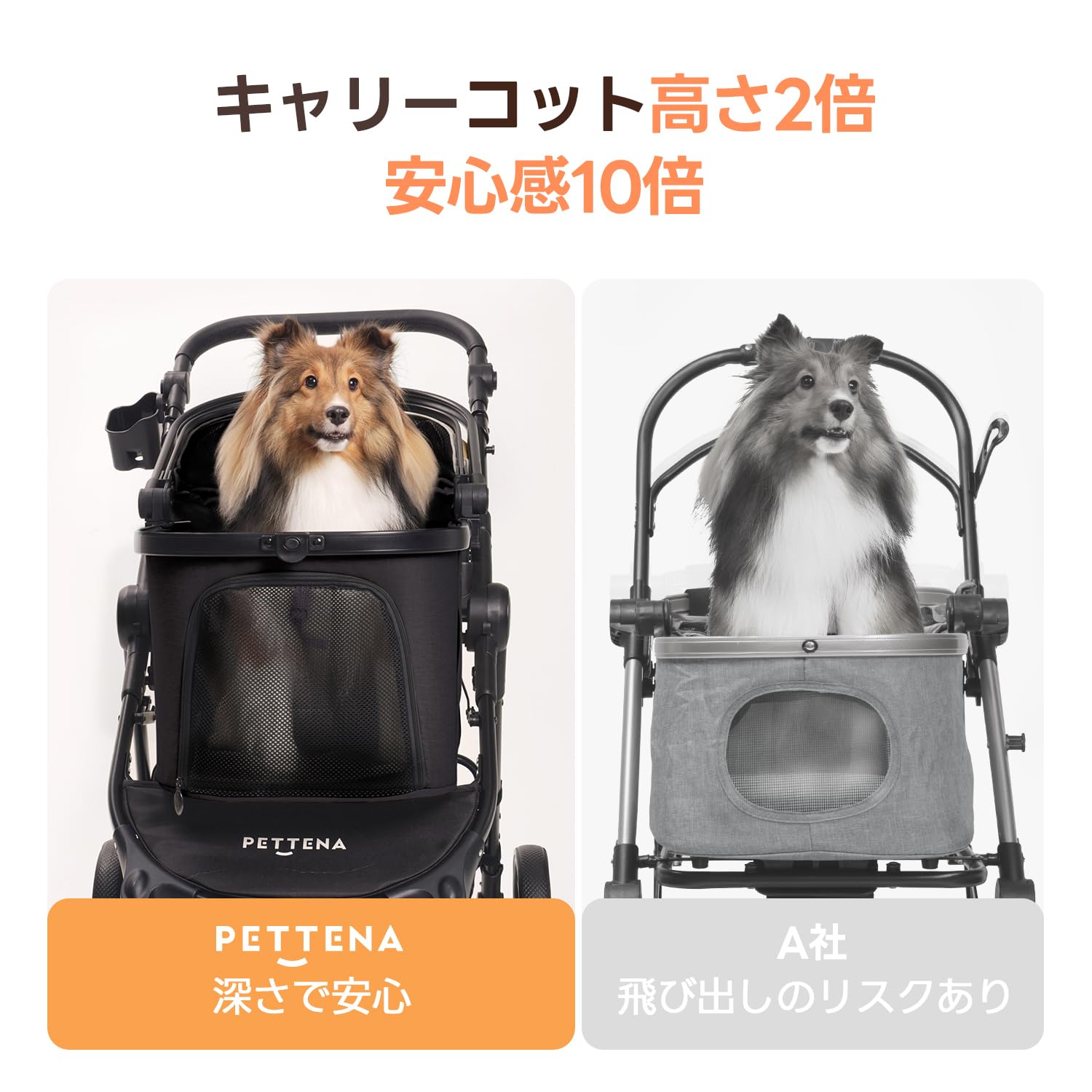 Amazon.co.jp: 【中型犬専用】PETTENA ペットカート 中型犬 犬カート
