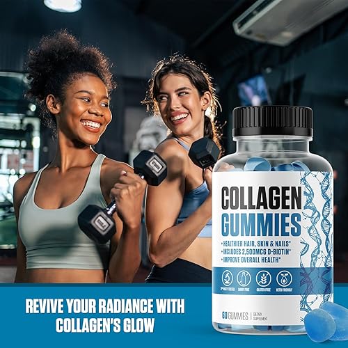 Miniatura 4 de Gomitas de biotina + colágeno  Gomitas de colágeno masticables #1 para cabello, piel y uñas más saludables, suplemento para hombres y mujeres para