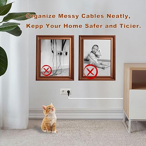 Miniatura 7 de Cable de silicona de 39 pulgadas para ocultar la pared (14 pulgadas de diámetro), organizador de cables, kit de conducto para cables, organizador de