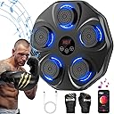 Music Boxing Machine, Interactive Punching Trainer with Boxing Gloves, Large Size Wall Mounted Electronic Boxing Target for Adults Kids, 9 Modes & 9 Speeds