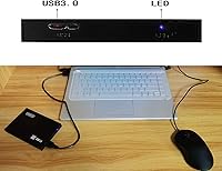 Vista 5 de Disco duro externo portátil ultra delgado de 2.5 '' 750 GB USB3.0 HDD Almacenamiento para PC/computadora de Negro