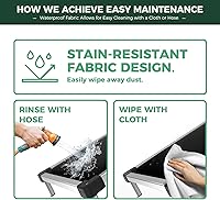 Vista 6 de FXW TitanNest - Cama elevada para perros a prueba de masticación, cuna elevada para uso en interiores, exteriores y campamentos, duradera y lavable