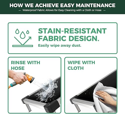 Miniatura 6 de FXW TitanNest - Cama elevada para perros a prueba de masticación, cuna elevada para uso en interiores, exteriores y campamentos, duradera y lavable,