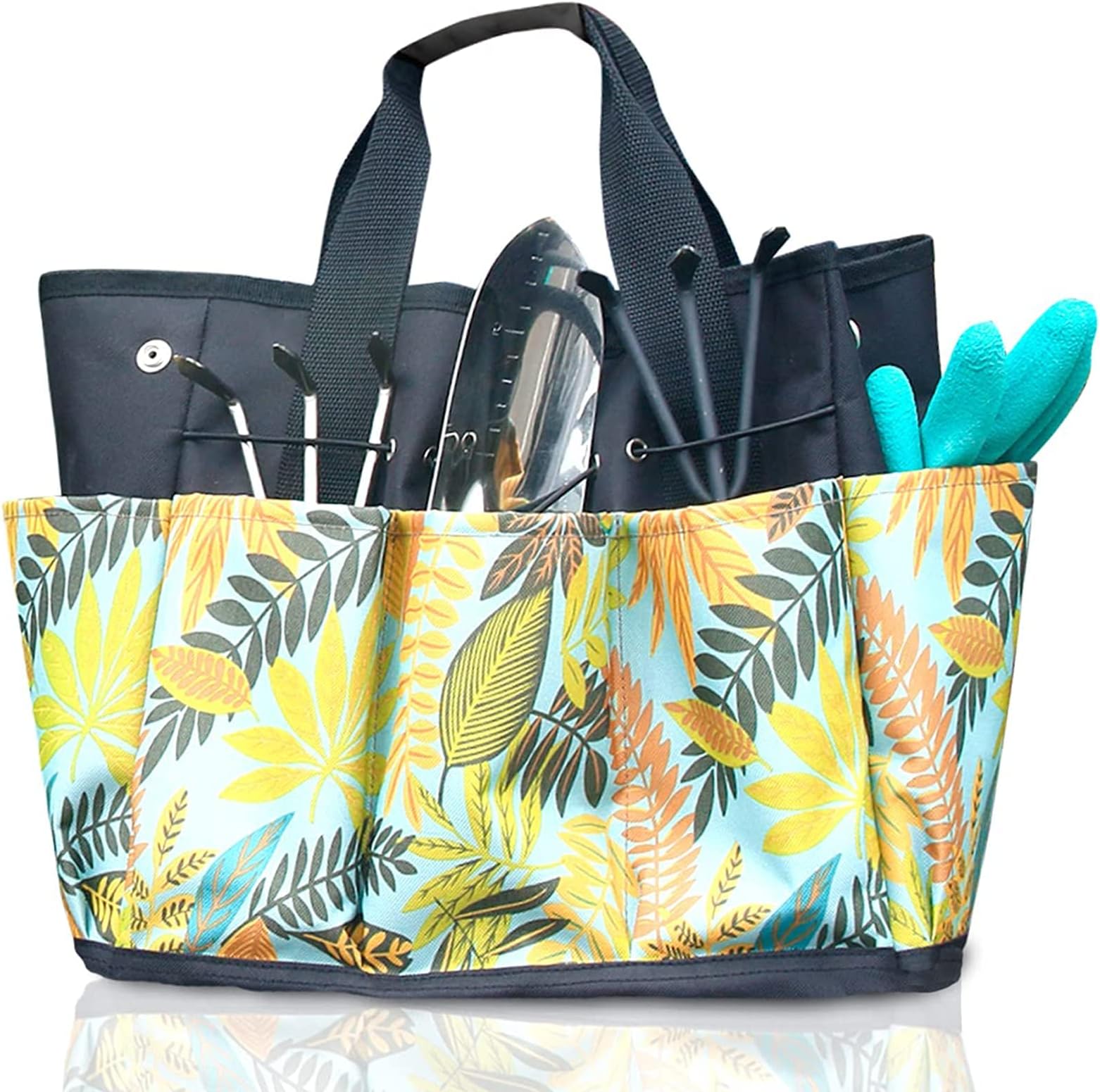 Garden Tools Bag - Gardening Storage Tote with Pockets for Women/Men's Garden Work, Good Ox-Ford Organizer Keep Tools Neaty Nice Gift
