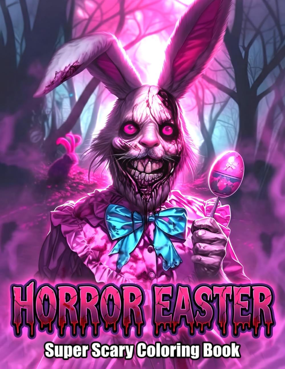 Horror Easter Coloring Book: Spooky Springtime Illustrations with Creepy Bunnies and Twisted Treats Coloring Pages for Adults Stress Relief and Dark Fun