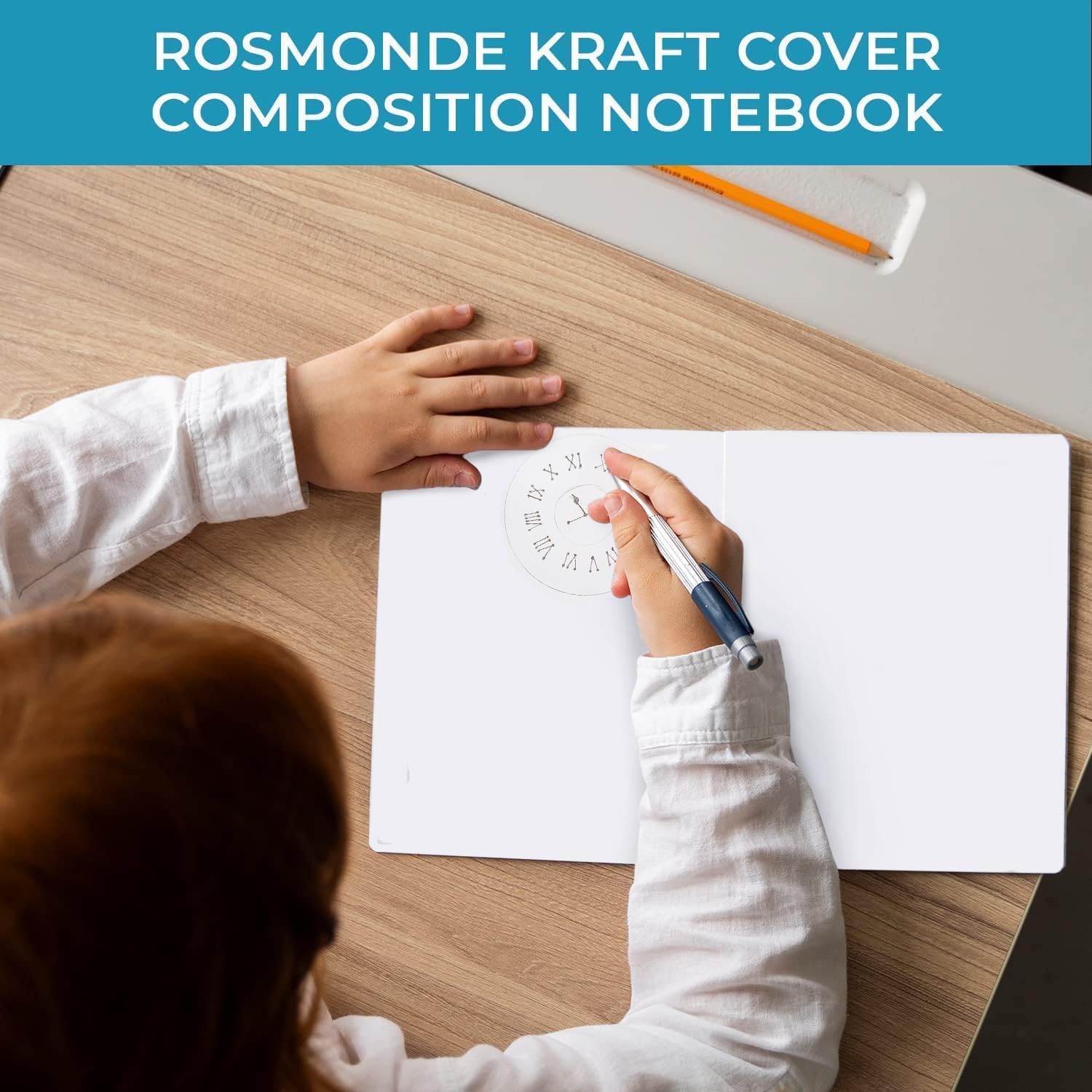 Rosmonde 48 Stück Kraft-Notizbücher für Kinder, Softcover, A5, blanko, ohne Blatt, 120 Seiten (60 Blatt), blanko, Skizzenbücher zum Zeichnen, 20,3 x 14,5 cm, unliniert, Reisetagebücher, Großpackung