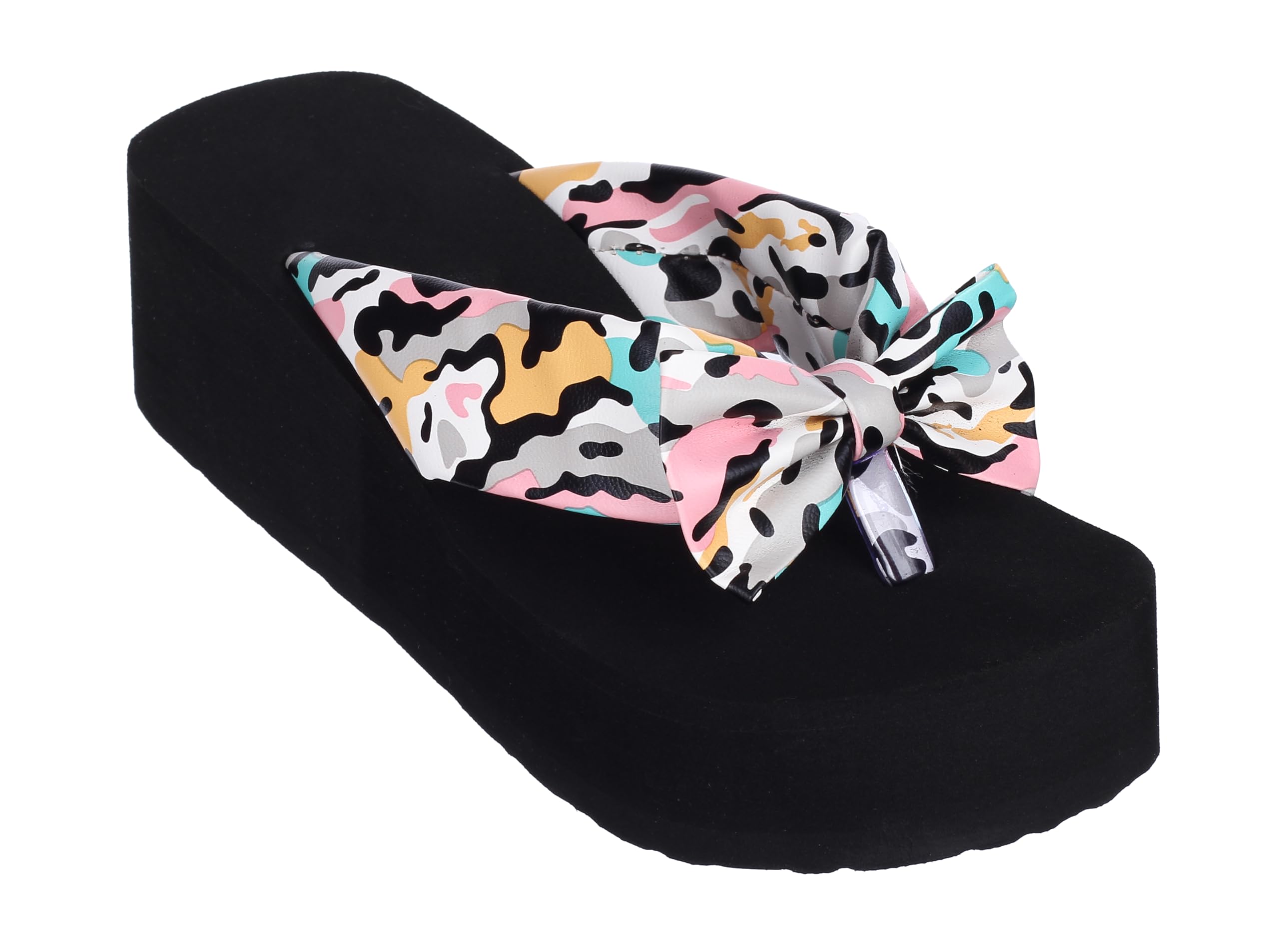ROSVI womens high heel slippers_(1101MULTI)/ 3 Inch Platform heel slippers for women_Multi_6UK (B0CN3BLT71) Amazon Price History, Amazon Price Tracker