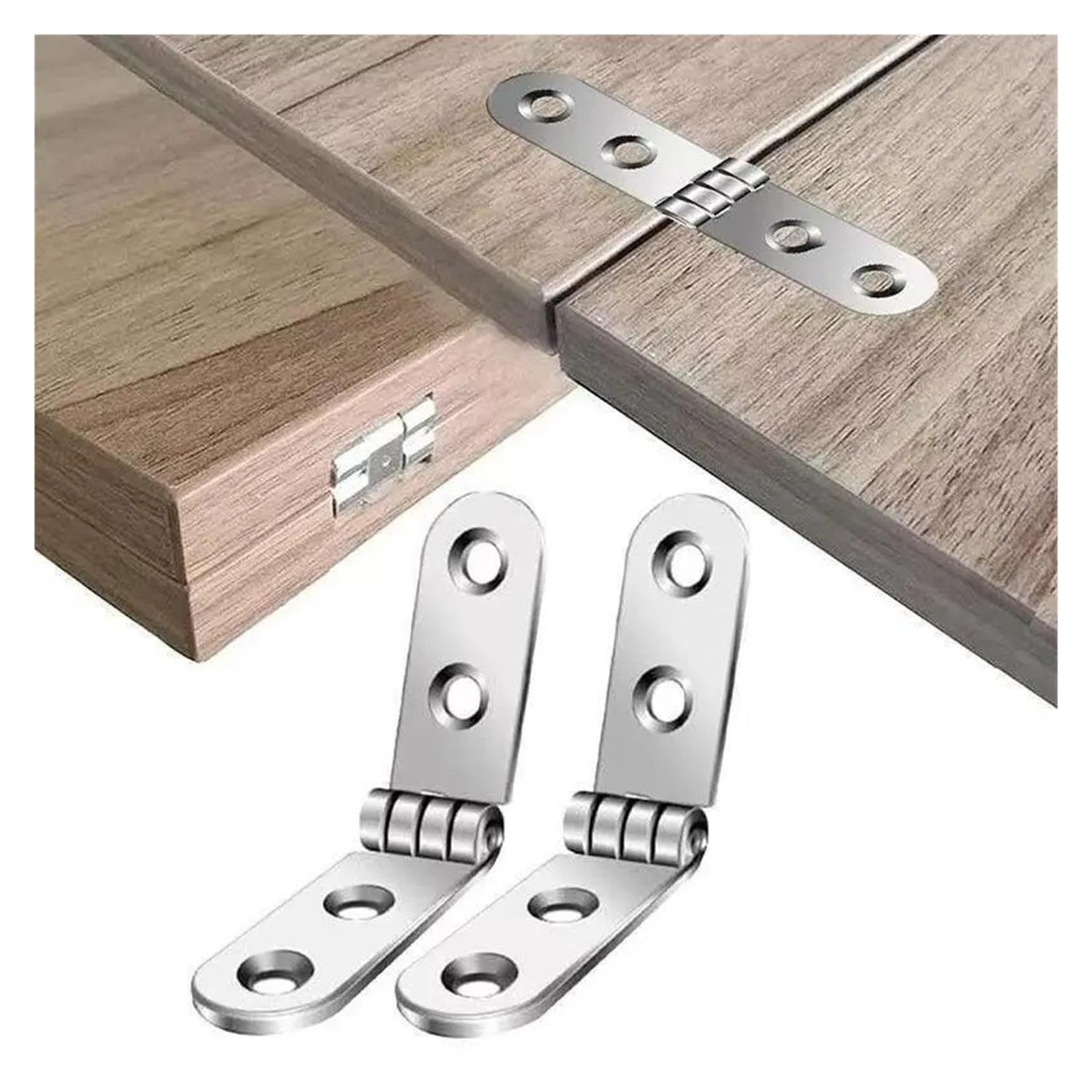 Bisagras de puerta reversibles de acero inoxidable con cierre automático, 4 unidades, bisagras plegables de 180 grados