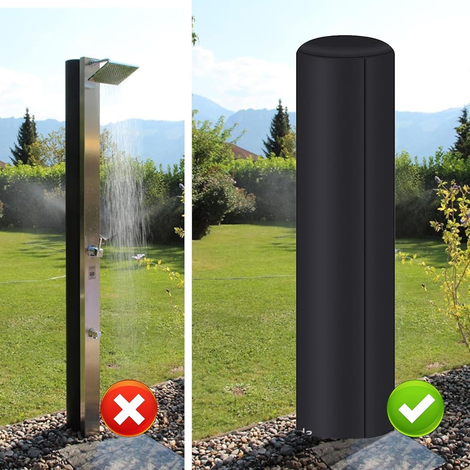 Outdoor Solar Shower Cover - Heavy Duty Windproof Protective Cover | Outdoor Solar Shower Guard for Adventure, Yard, Patio, Backyard, Hiking, Mountaineering, Camping, Travel, Outdoors Activities