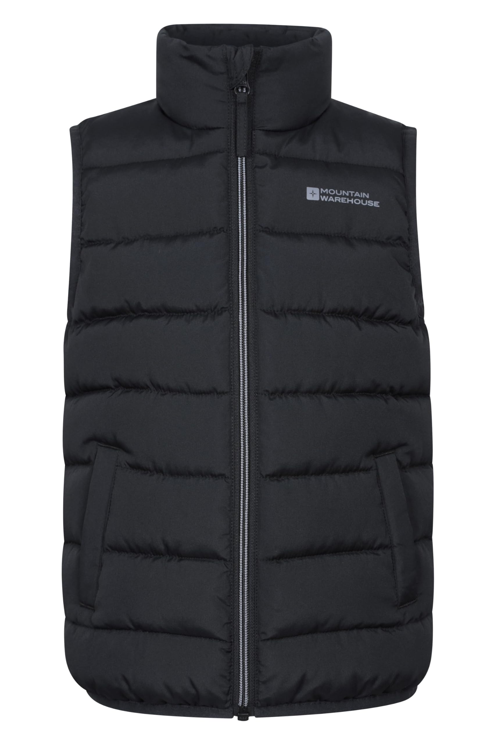 Mountain Warehouse Rocko Kids Padded Puffer Gilet Black 5-6y