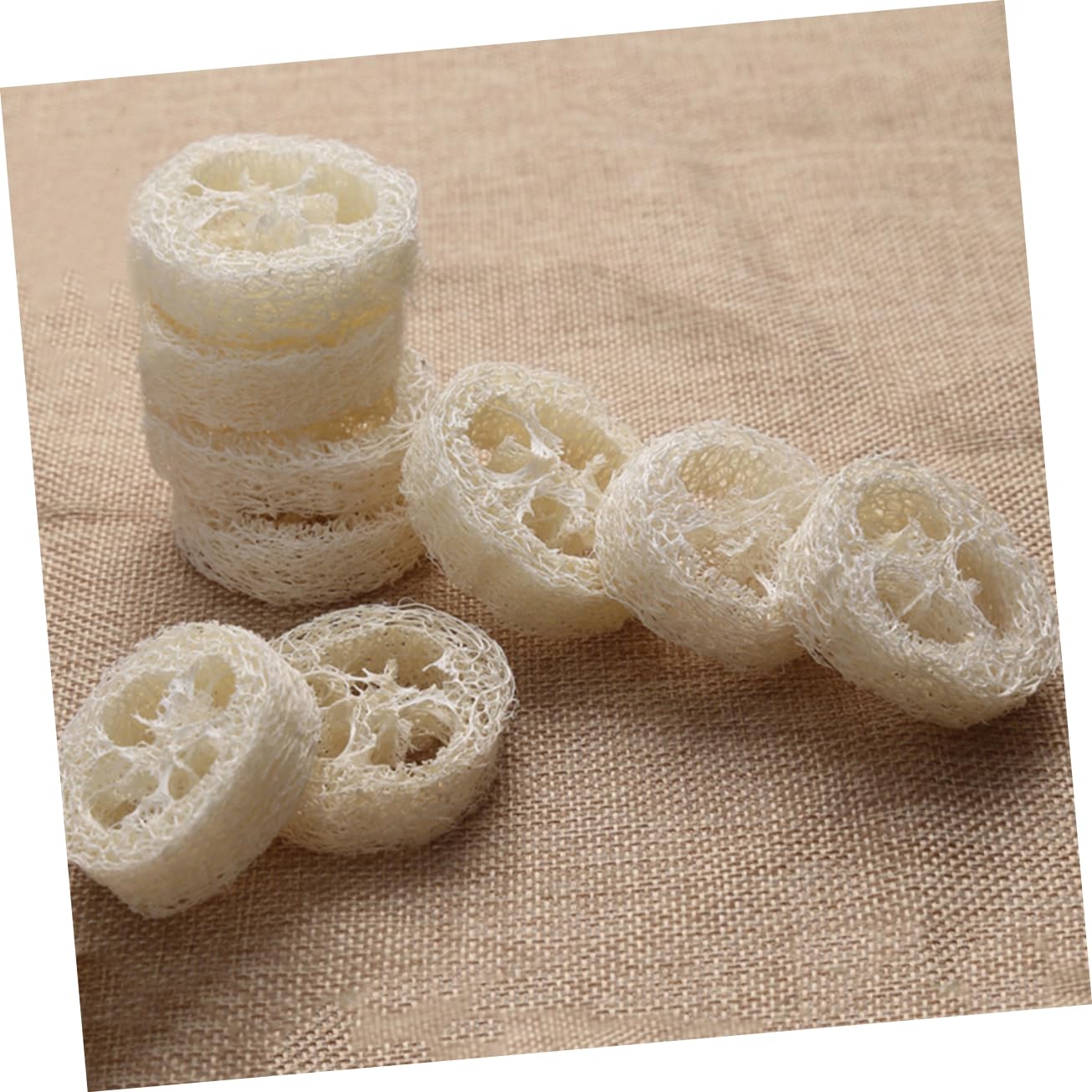 SHERCHPRY 20pcs Bath Loofah Sponge Natural Exfoliating Body Scrubber for Shower Soft and Loofah Pads for Cleansing and Refreshing Skin for Bathing and Self Care