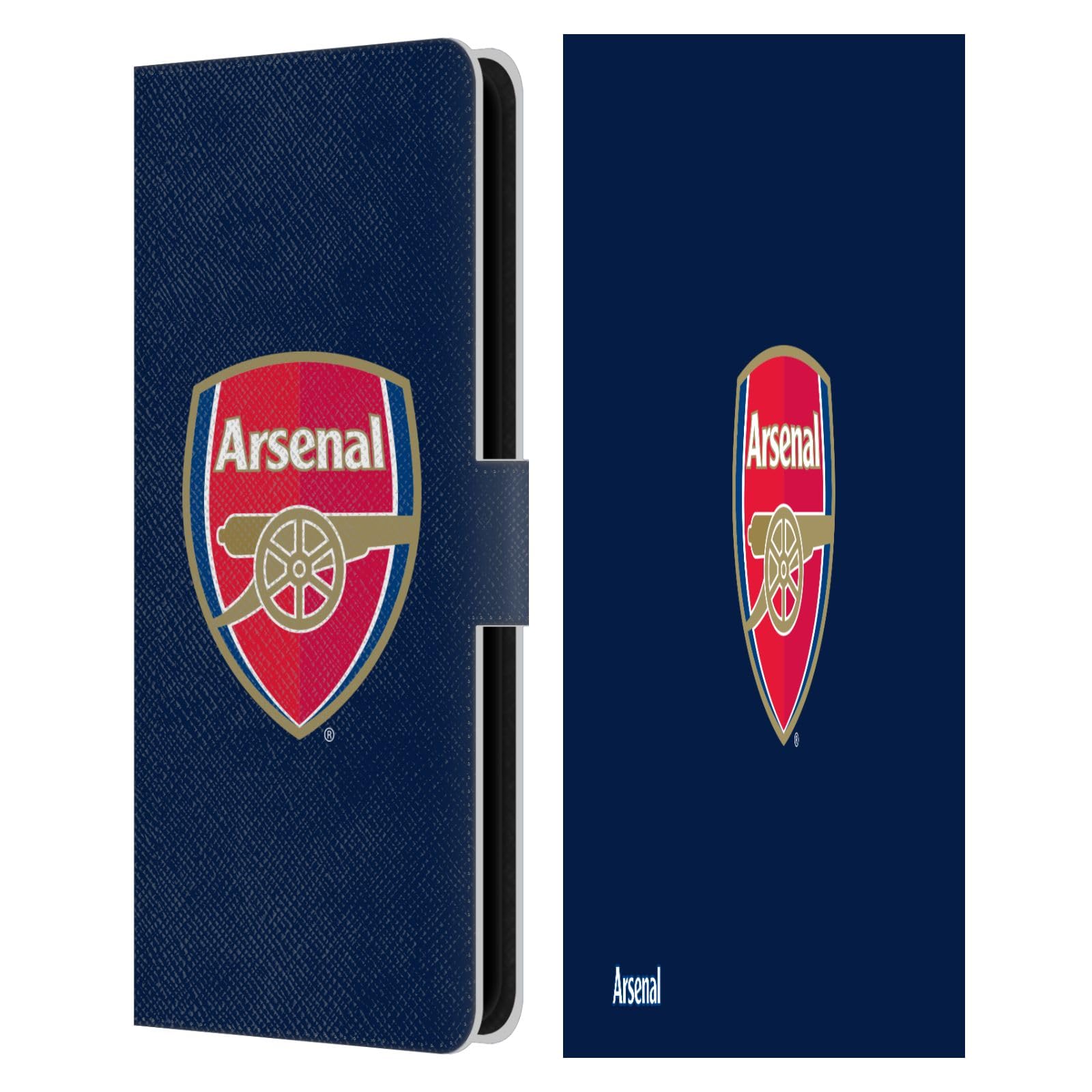 Head Case Designs Officially Licensed Arsenal FC Full Colour Blue Crest 2 Leather Wallet Case Compatible With Samsung Galaxy S25 FE