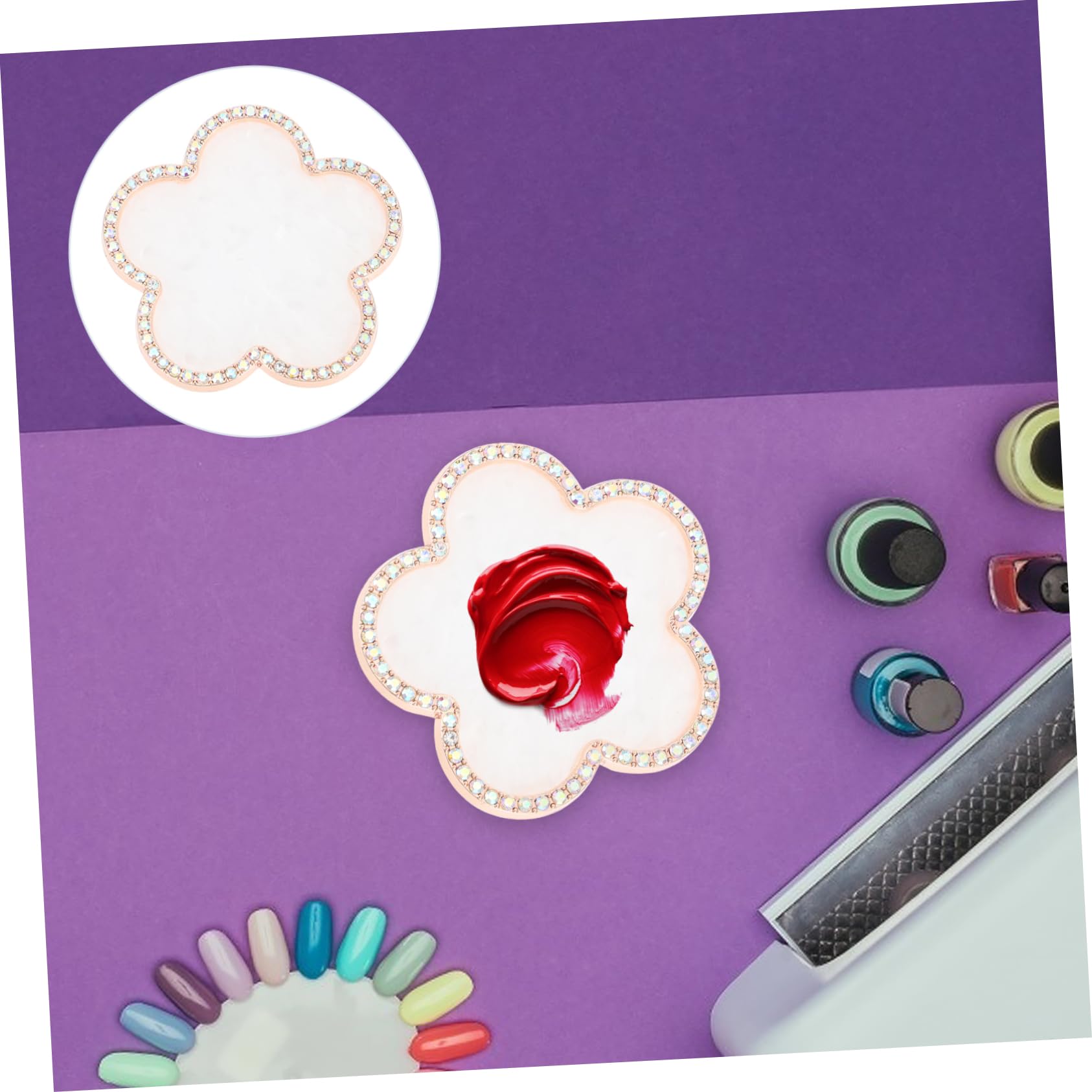 WEKADRIN Nail Plate Vintage Pearl Design Nail Art Display Board Nail Art Storage Tray