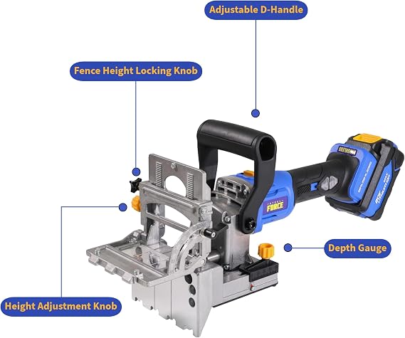 Steel Force DJ184 Dual Spindle Dowel Jointer,Wood Dowels Joiner Brushless Cordless with 20V 5.0Ah Battery and Charger