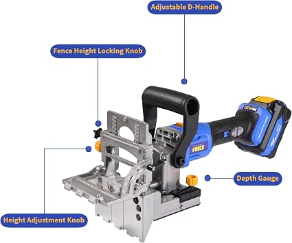 Steel Force DJ184 Dual Spindle Dowel Jointer,Wood Dowels Joiner Brushless Cordless with 20V 5.0Ah Battery and Charger