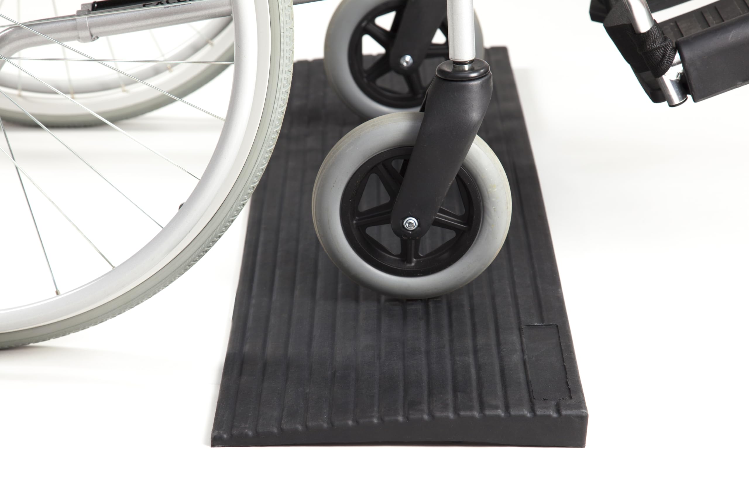 The Ramp People Black Rubber Threshold Ramp 4Mm - 100Mm (24Mm) - Rubber Ramp, Wheelchair Ramp, Scooter Ramp For Doorways, Doorsteps, Kerbs