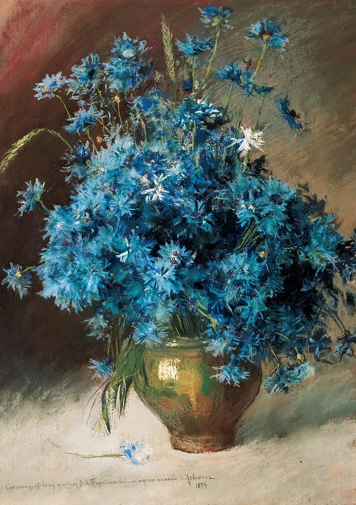 Affiche Bleuets Isaac Levitan : tableau nature élégant - 5