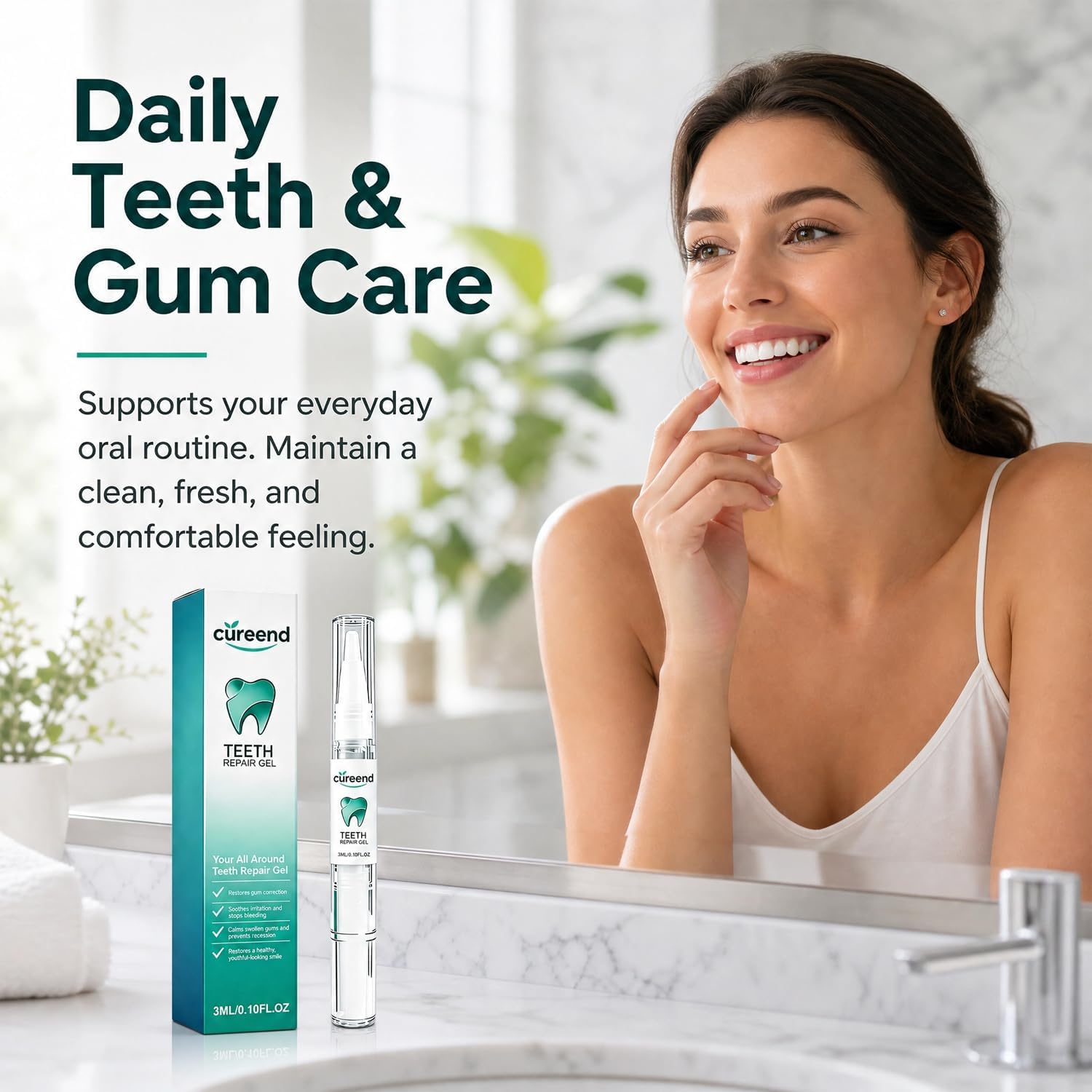 Cureend Gum Repair Gel, Gentle Teeth Repair Gel for Instant Treatment, Teeth Whitening Essence Pen for Complete Oral Care image 2
