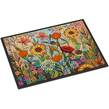 Joy In The Morning Flowers Doormat
